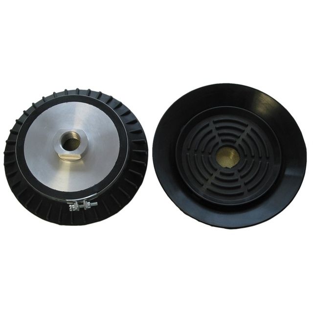 euroTECH Suction Cup BLSP 150 HE NBR Black with Baseplate